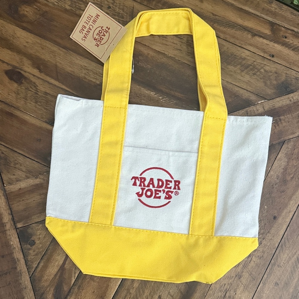 Yellow and White Tote Bag